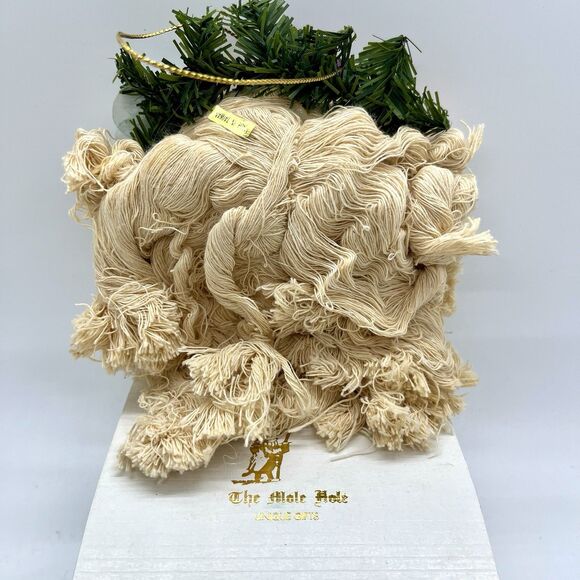 Vintage Father Christmas Santa Ornament 6” String Beard Folk Christmas - Picture 3 of 5